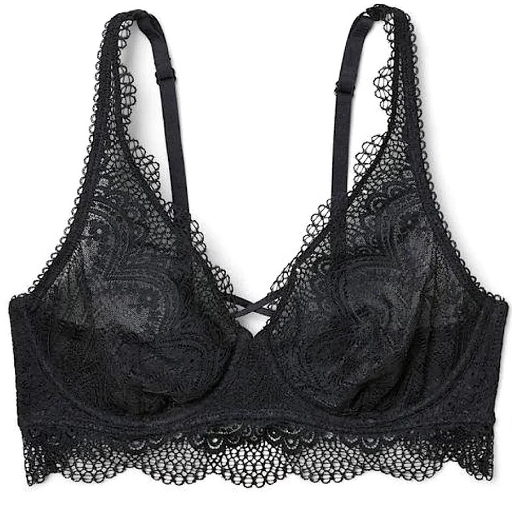 💖NEW💖 Gilligan & O’Malley Underwire Lace Bralette L
